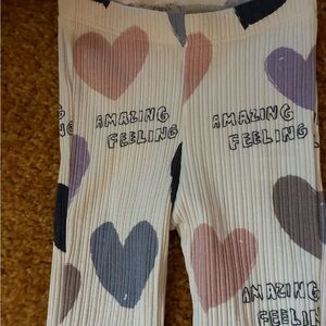 Zara Kids Formal Bottoms with Heart Print - Multicolor